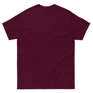 Bro, are you okay? It's Q4 unisex classic t-shirt, Maroon, back view