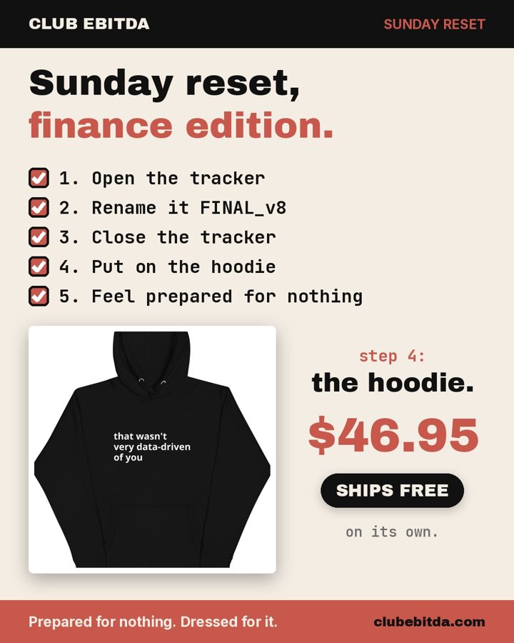 Club EBITDA meme for "that wasn't very data-driven of you" Hoodie