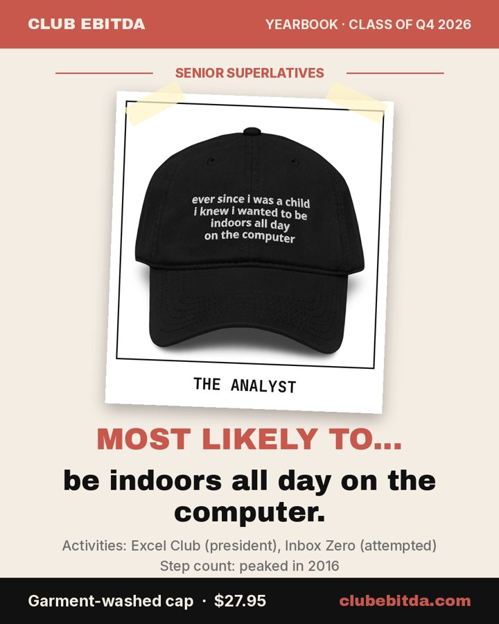 Club EBITDA meme for ever since i was a child i knew i wanted to be indoors all day on the computer Garment-Washed Baseball Cap
