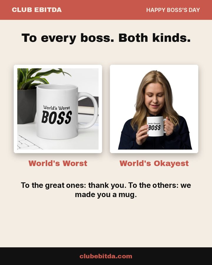 Club EBITDA meme for World's Worst Boss Coffee Mug